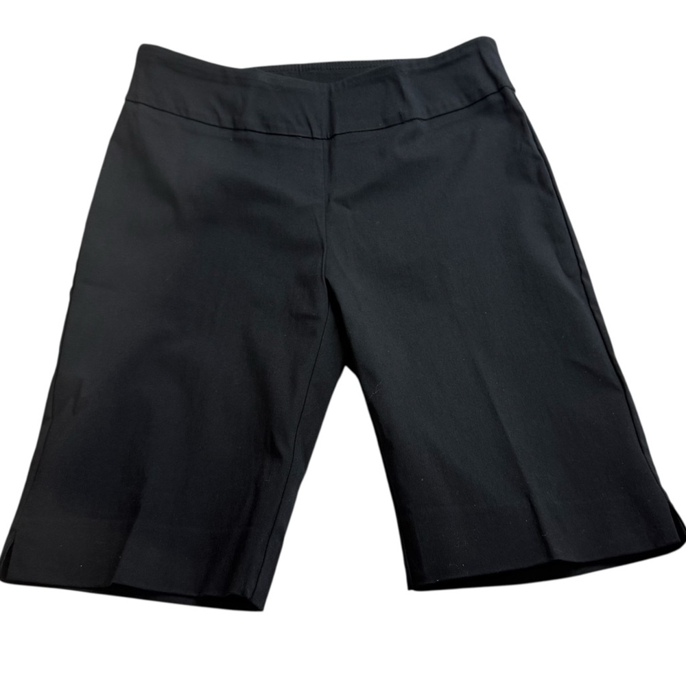 Zac Rachel Bermuda Shorts Womens 8 Black Pull On Stretch Career Casual Work Fit‎